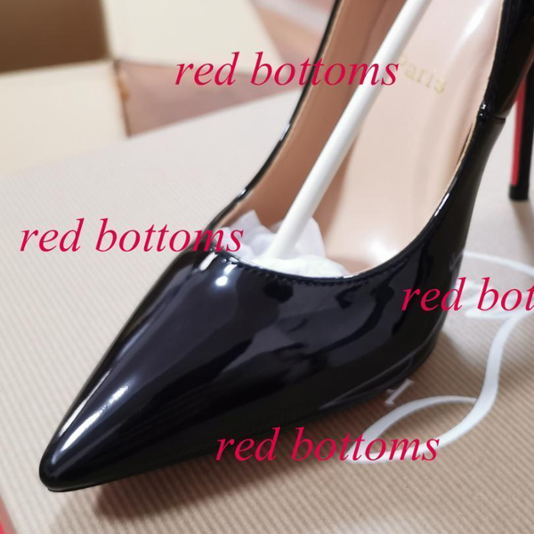 

2019 fashion luxury designer women shoes red bottoms bottom high heels 8cm 10cm 12cm nude black red leather pointed toes pumps dress sh47e7#