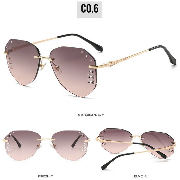 

aviator diamond gradient frameless sunglasses oulylan rimless sunglasses women diamond cutting lens oversized gradient sun glasses ahyhw