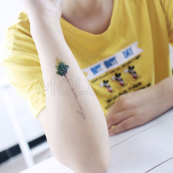 

tattoos sticker life tree green plant rose little hand water transfer temporary fake tatto for kid girl boy