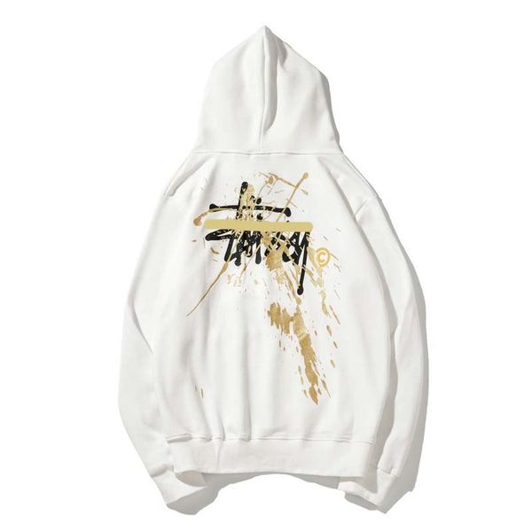 

19ssmens дизайнерский тренд толстовка бренд мода женщины толстовки улица хип-хоп свитер с капюшоном новый повседневный сплошной цвет открыты, Black