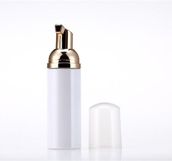 

50ml travel foamer bottles empty plastic foam bottles with gold pump hand wash soap mousse cream dispenser bubbling bottle bpa free