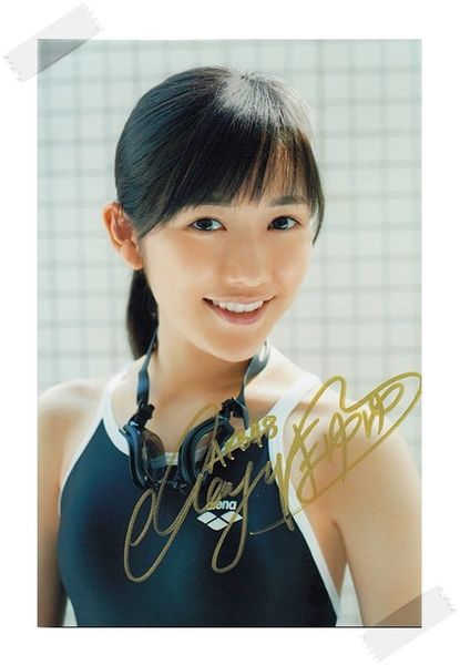 

akb48 mayuyu autographed signed p 4*6 inches hipping 02.2017