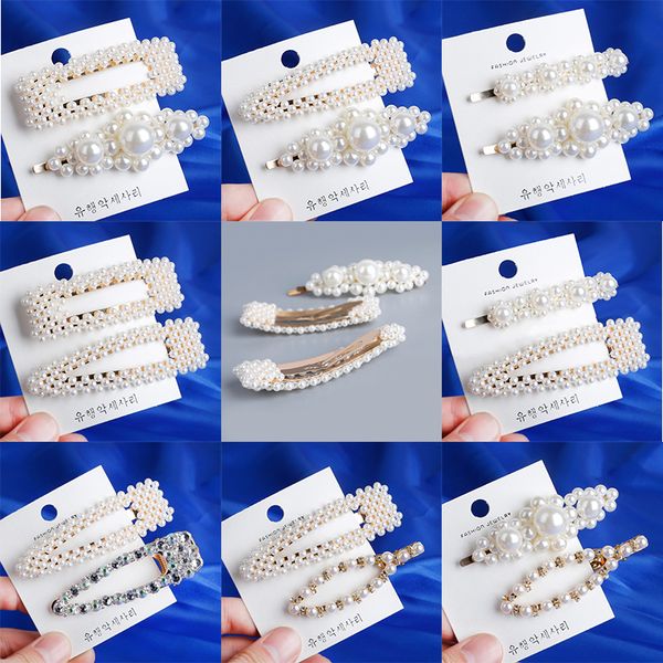 

Fashion 8 Styles Women ABS Pearl Imitation Beads Hair Clip Barrette Stick Hairpin Hair Styling Accessories handmade For Girls 10set/20pcs