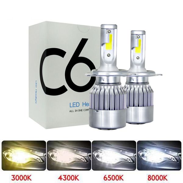 

2x h7 led h11 h4 hi/lo h1 h3 h8 hb1 hb3 hb4 hb5 h10 hir2 h13 h16 h27 car headlight bulbs 3000k 4300k 6000k 8000k 12000k cob c6