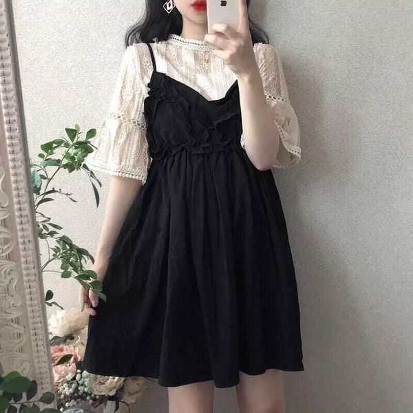 

2020 big girls clothing sets teenage 14 years old lace blouse +dress two pieces, White