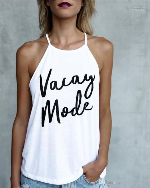 

fine condole belt candy color loose women summer tshirts letter vacay mode print ladies summer, White