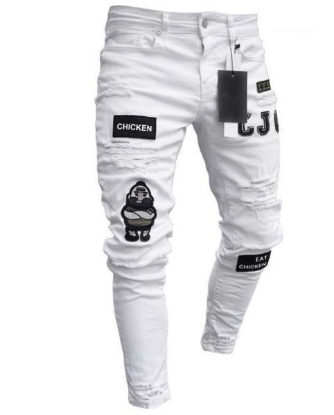 

male mens clothing designer pants 2020 fashion mens skinny jeans mens tight fitting solid color denim pants for, Blue