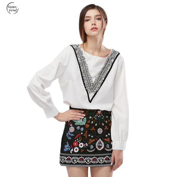 

юбка вышитой vintage карандаш юбка женской высокая талия черный boho мини случайного короткие цветочные вышивки юбка женщины, Black