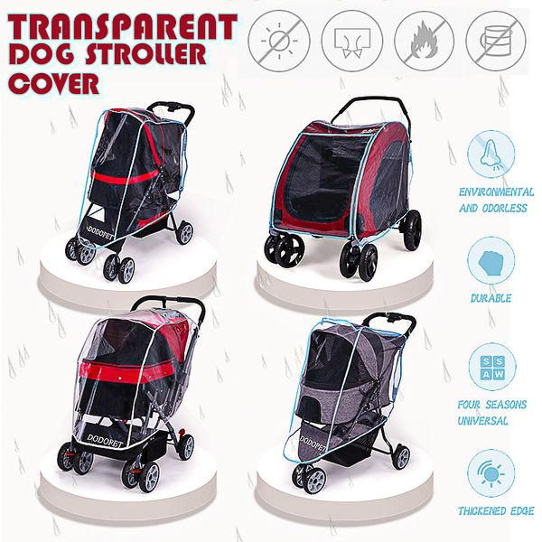 

outdoor pet stroller cover dog cat car cart teddy puppy out of the cart outer shade glare baby carriage rainproof cover colorful