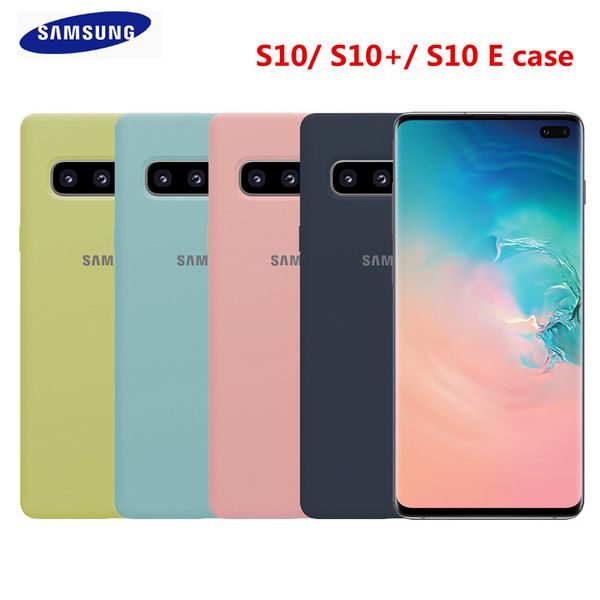

1embalagem оригинальный samsung galaxy s10 s10 plus / s10e седа капа-де-силикон-де-альта qualidade soft-touch защитный чехол voltar защитный