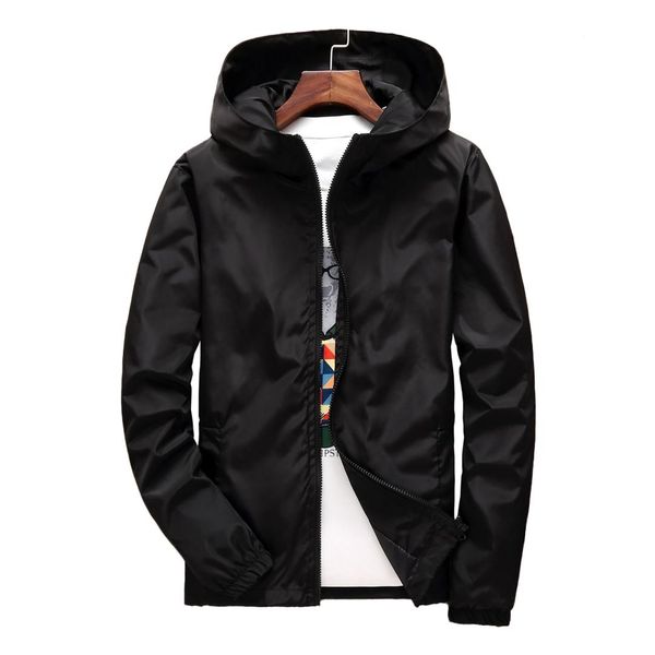 

men's windproof jacket men's hooded jacket tight fashion light bomber, Black;brown