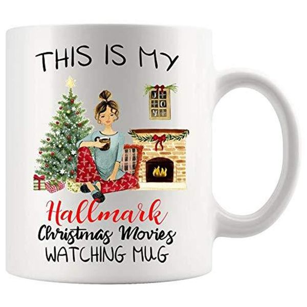 

christmas themed ceramic coffee mug, 11oz ceramic cup, christmas cute gift for friends and family (girl) ,dropshipping
