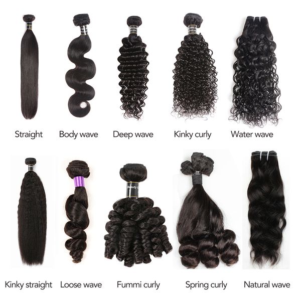 Remy Brazilian Virgin Hair Extensions Kinky Straight Water Deep