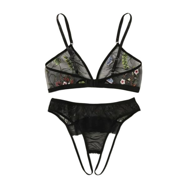 

women bra & brief sets lingerie women underwear embroidery bra set half cup seamless bralette wire bras plus size, Red;black