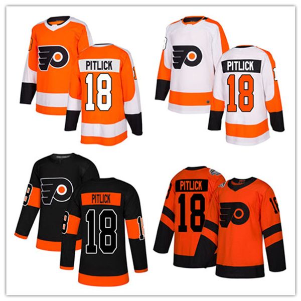 

18 tyler pitlick jersey men's philadelphia flyers premier orange black women's youth alternate breakaway white fanatics hockey jer, Black;red