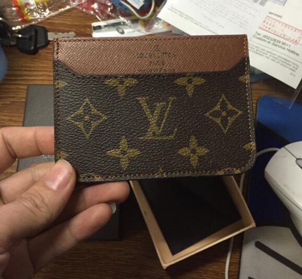 

2020 brand wallet famous design coin purse id bag zipper pu key money credit card case7500, Brown;gray