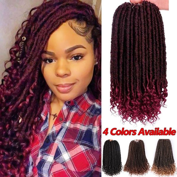 2019 3pack Fashion Women Goddess Locs Crochet Hair 1packswith Curly Ends 16inch Faux Locs Synthetic Braiding Hair Extensions From Zxdbeautyhair