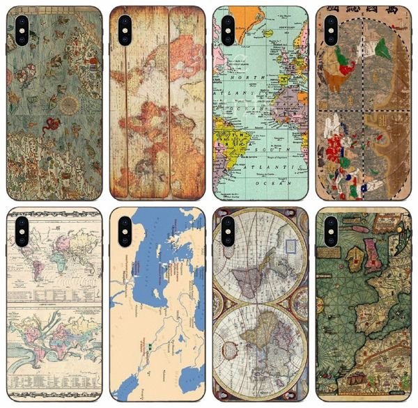 

[tongtrade] old map of the world case for apple iphone 11 pro max x xs 8 7 6 5 4 samsung j7 j8 s10 honor 8 8a 20s redmi note 4 custom case