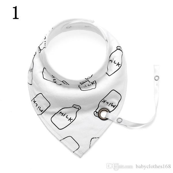 

baby cotton bibs triangle saliva towel double-layer snap fastener waterproof baby bibs with pacifier clip hole