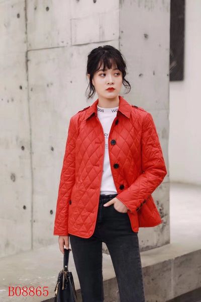 

women's cotton-padded clothes short slim quilted shirt single-breasted plaid thick coat fashion simple ladies winter clothing, Black