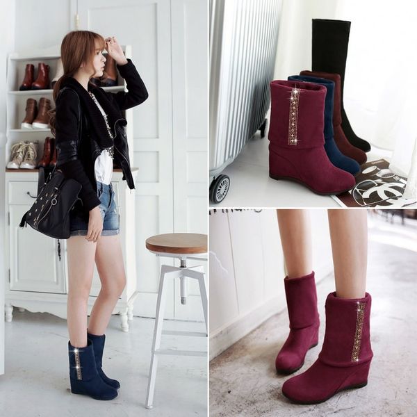 

2017 botas mujer shoes woman fashion motocicleta mulheres outono inverno botas de couro boots femininas women boots8121, Black