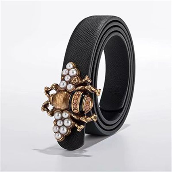 

желтая пчела пряжка мужчины женщины дизайнерские ремни европейский стиль высокий бренд пояса из натуральной кожи пояс для подарка, Black;brown