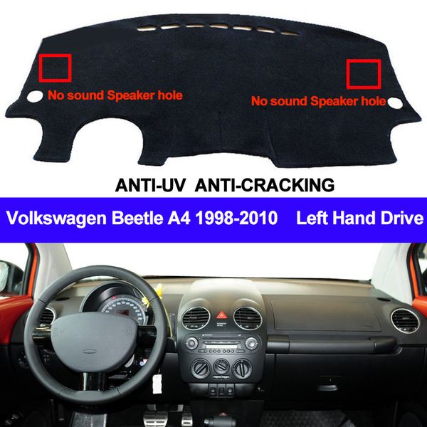 

taijs car dashboard cover dash mat for vw beetle a4 1998-2005 2006 2007 2008 2009 2010 non-slip sun shade pad carpet