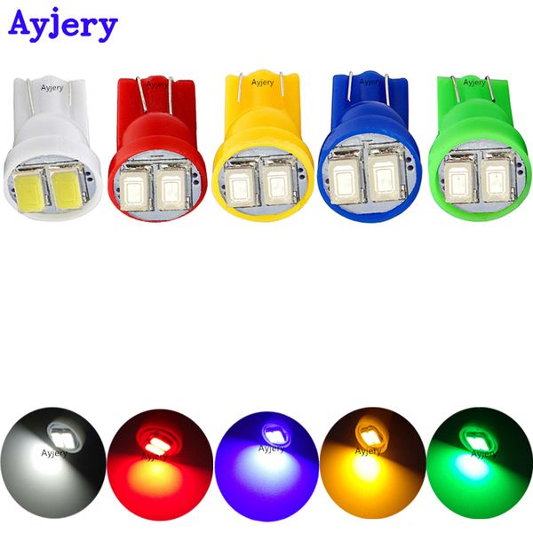 

ayjery 1000pcs автомобиля стайлинг автомобиля auto led t10 194 w5w 2 smd 5630 светодиодная лампа 12v light park side свет смешанные цвета