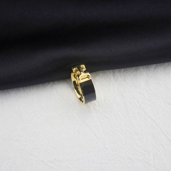 

letter ring women lady man enamel h ring charms gold rings, Golden;silver