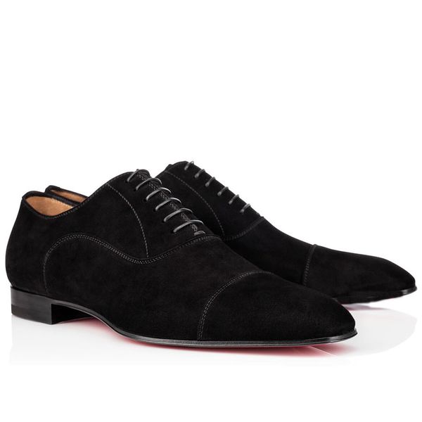 

brand red bottom loafers luxury party wedding shoes designer black patent leather suede dress shoes for mens slip on flats