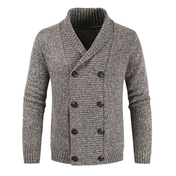 

men's cardigan sweater casual knit double-breasted jacket cardigan long sleeve jacket shirt fall winter pluse size -3xl, White;black