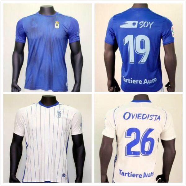 

19 20 real oviedo ibra thailand soccer jerseys pre-sale r. folch y. bÃ¡rcenas johannesson mossa javi muÃ±oz uniforms 2019 2020 football shirt, Black;yellow