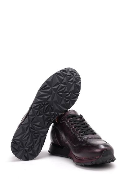 

derimod genuine leather burgundy men 's sneaker, Black