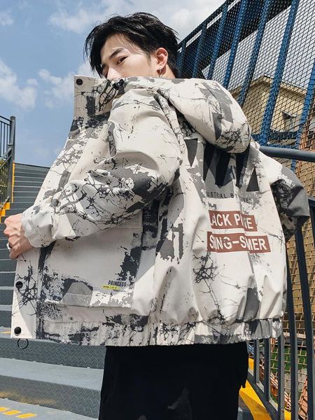 

winter mens jackets fashion streetwear hoodies vintage windbreaker jacket hip-hop casual cardigan warm male oversize coat ee9jk, Black;brown