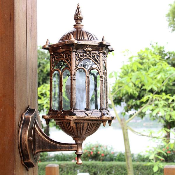 

europe fashion luxurious waterproof wall lamp outdoor wall lights lamp aluminum glass lantern outdoor garden light retro retro home garden