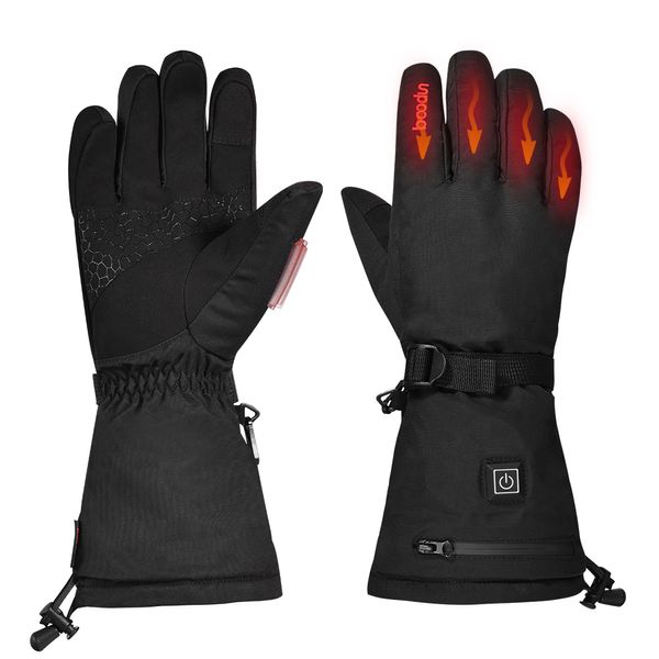 

electric heated gloves with battery thermal gloves heating hand warmer 3 levels temperature control for climbing skiing hiking