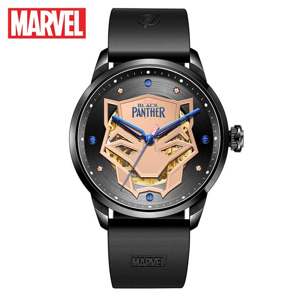 

men's watch manway black panther automatic self-wind men's watch 50 meters water resistant, Slivery;brown