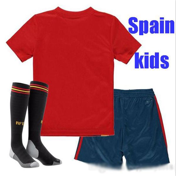 

таиланд испания 2018. дети футбол джерси футбол комплекты детей единообразный набор с носками camisetas де мората futbol asensio isco silva