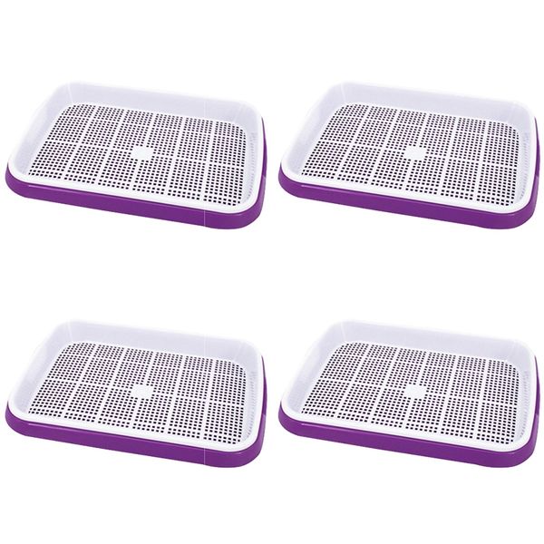 

wsfs 4 pcs double-layer seed germination seedling tray hydroponic basket flower plant sprouting tray box
