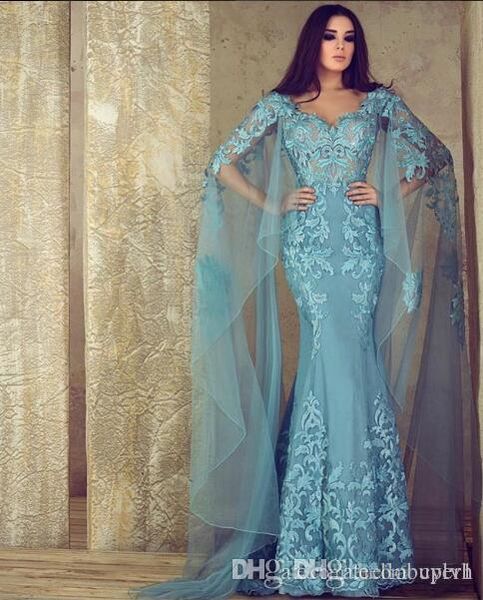 

blue lace mermaid evening dress blue embroidery long sleeve african dresses sweetheart formal dresses evening plus size 2019, Black;red