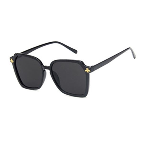 

2019 fashion irregular square sunglasses women brand design retro polygon big frame bee stitching sunglasses lentes de sol mujer, White;black