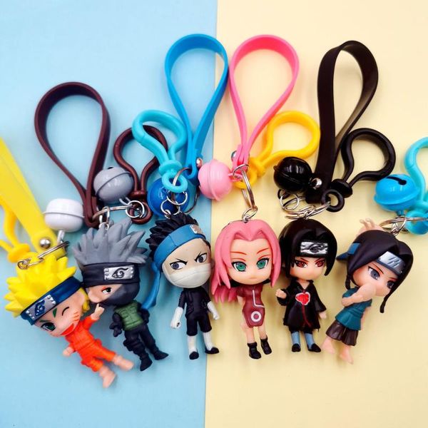 

2020 anime cartoon naruto keychain key chain cosplay naruto kakashi cute keychain gift, Silver