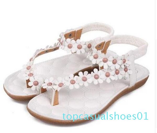 

summer beach shoes women sandals women breathable ladies shoes bohemia women shoes flower sandals flats flip flops 426 t01, Black