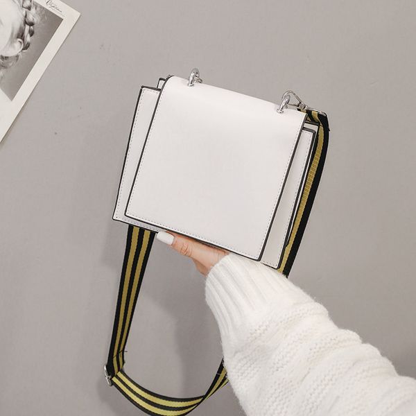 

2020 new women's bag wide shoulder strap shoulder bag crossbody mini square
