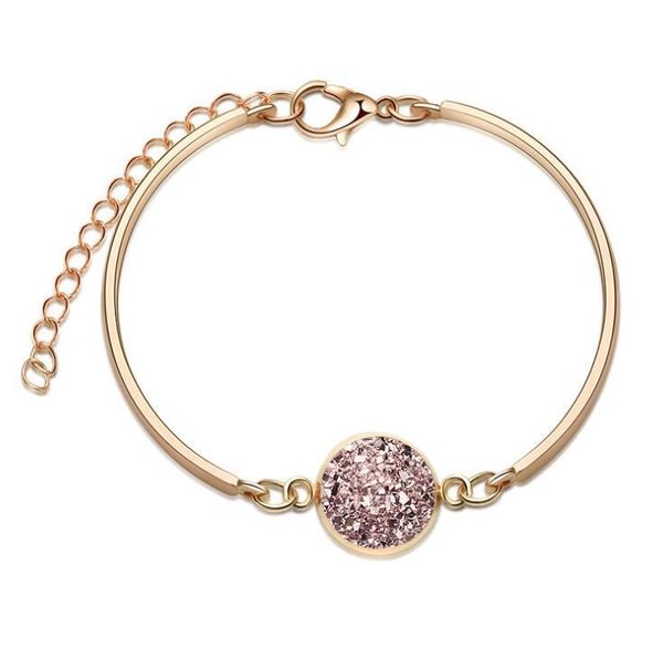 

fashion round irregular circle oval druzy drusy bracelet silver plated crystal resin stone bracelet women jewelry accessories999, Slivery;golden