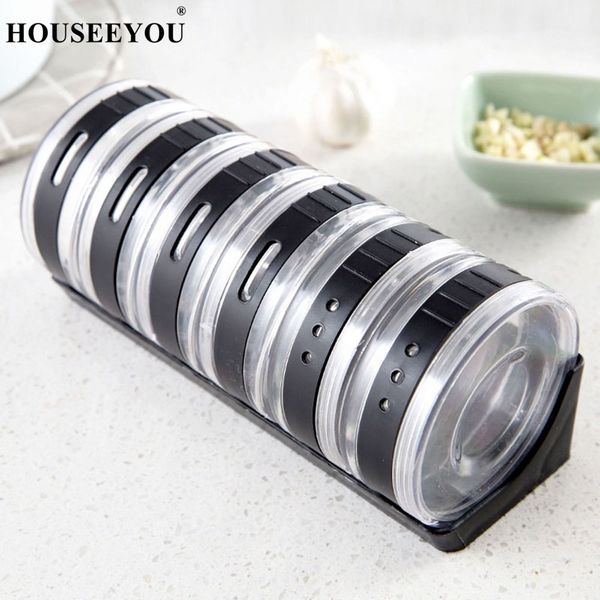

seasoning box set kitchen spice jar rack can containers condiment storage bottles pepper shakers box salt cellar sugar bowl
