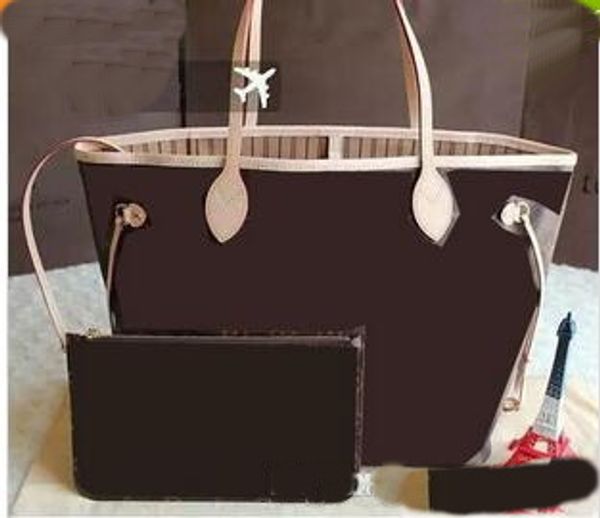 

4 colors lattice 2pcs set women handbag ladies designer designer handbag lady clutch purse retro shoulder t07