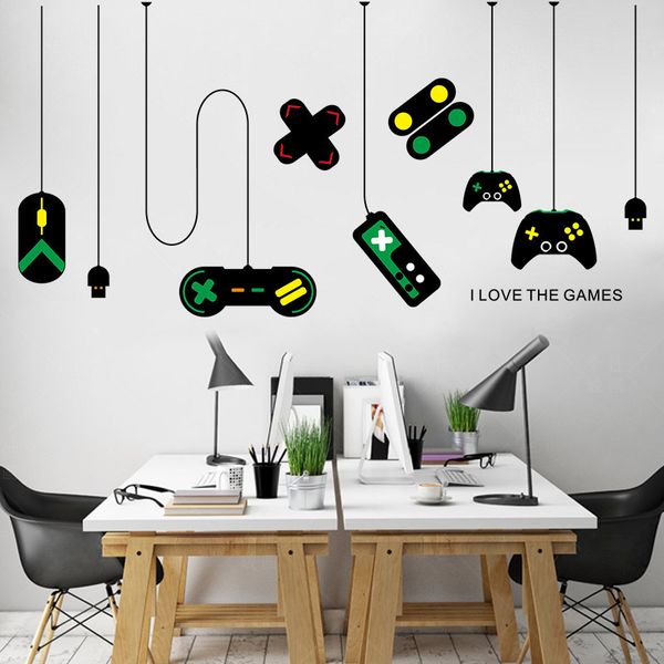 

game handle sticker home decal posters pvc mural video game sticker gamer room decor js22