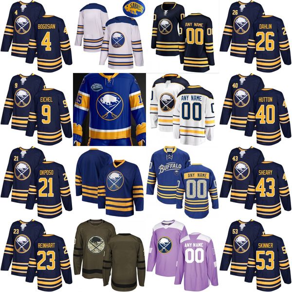 

2019 Buffalo Sabres Jersey Pominville Hasek Jack Eichel Carter Hutton Conor Sheary Jeff Skinner Bogosian Okposo Reinhart Dahlin Montour