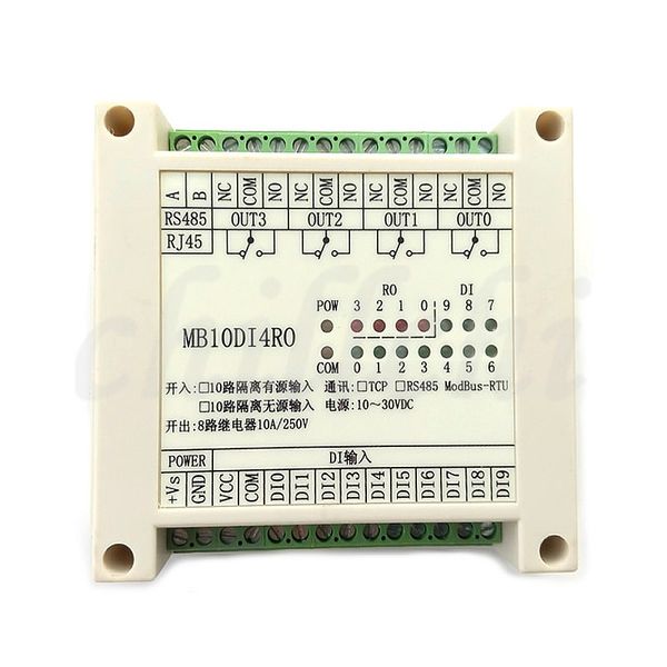 Freeshipping Interruttore ingresso e uscita ingresso uscita Modulo di uscita relè a 4 vie Comunicazione MODBUS-RTU RS485